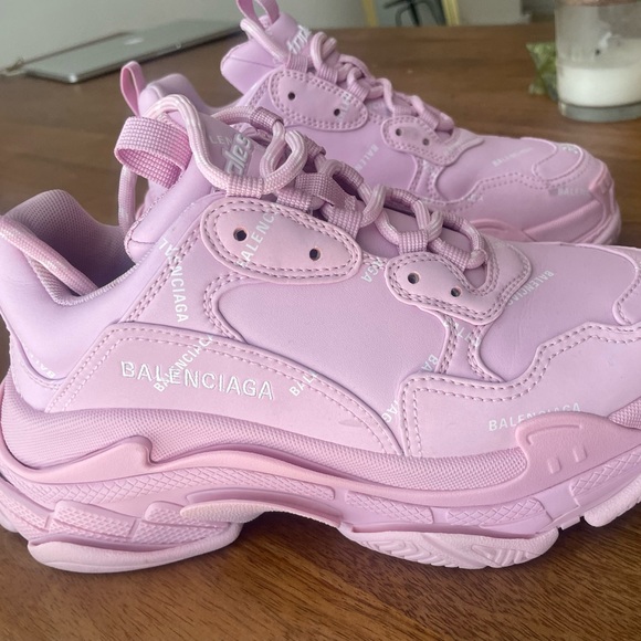 Balenciaga Triple S logo-embroidered leather, nubuck and mesh sneakers. - Picture 2 of 4